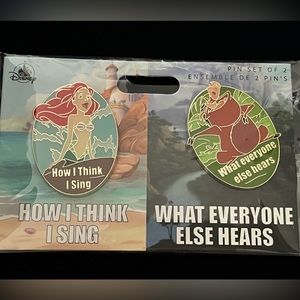 2pc Disney Trading Pins How I Think I Sing What Everyone Else Hears ARIEL PUMBAA
